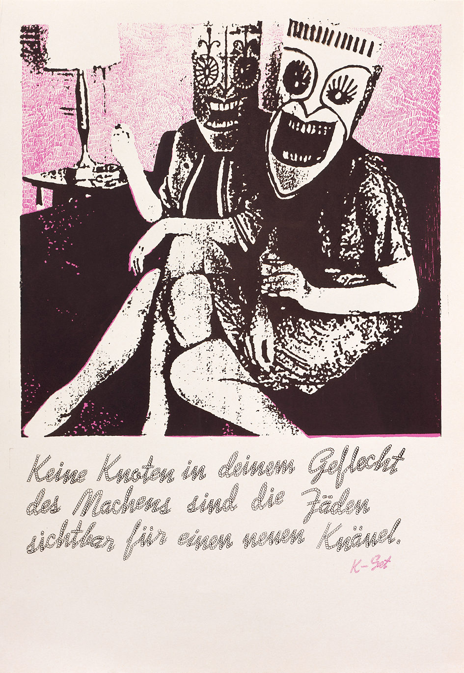 Plakat (Siebdruck) - (in Zusammenarbeit mit Jean-Claude Dubois)