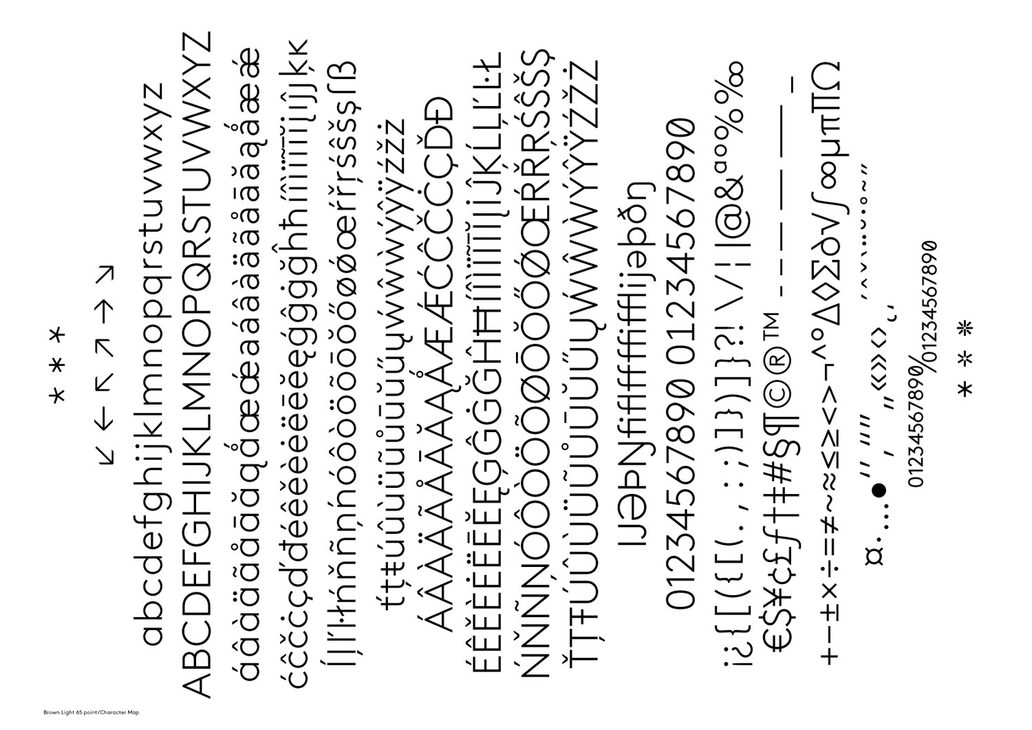 Schrift 'LL Brown Typeface'