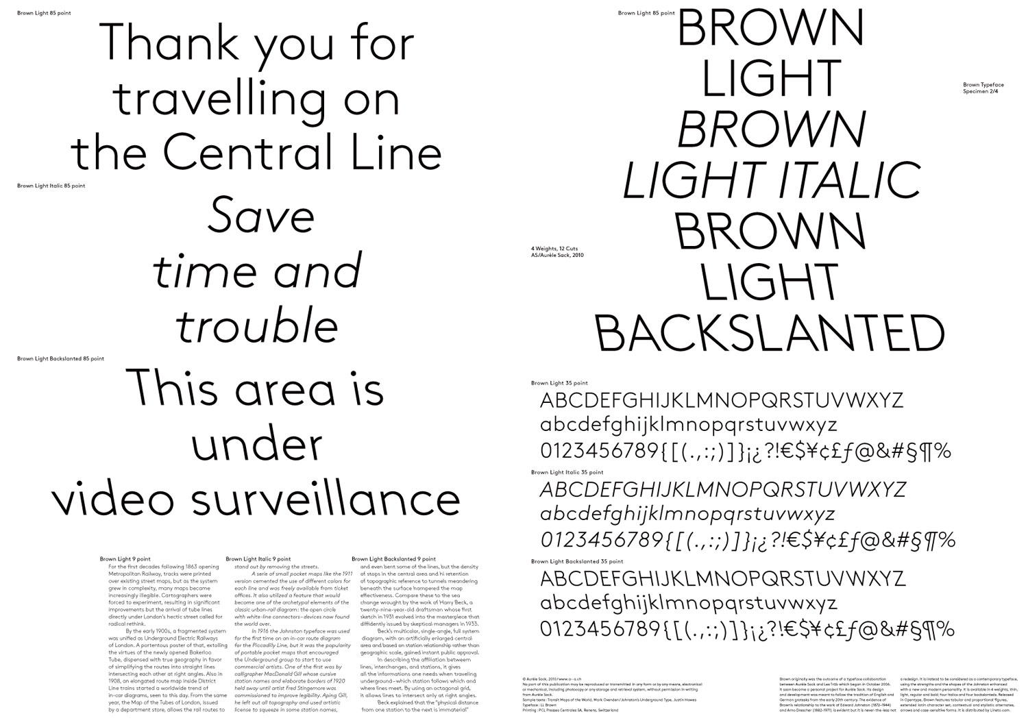 Schrift 'LL Brown Typeface'
