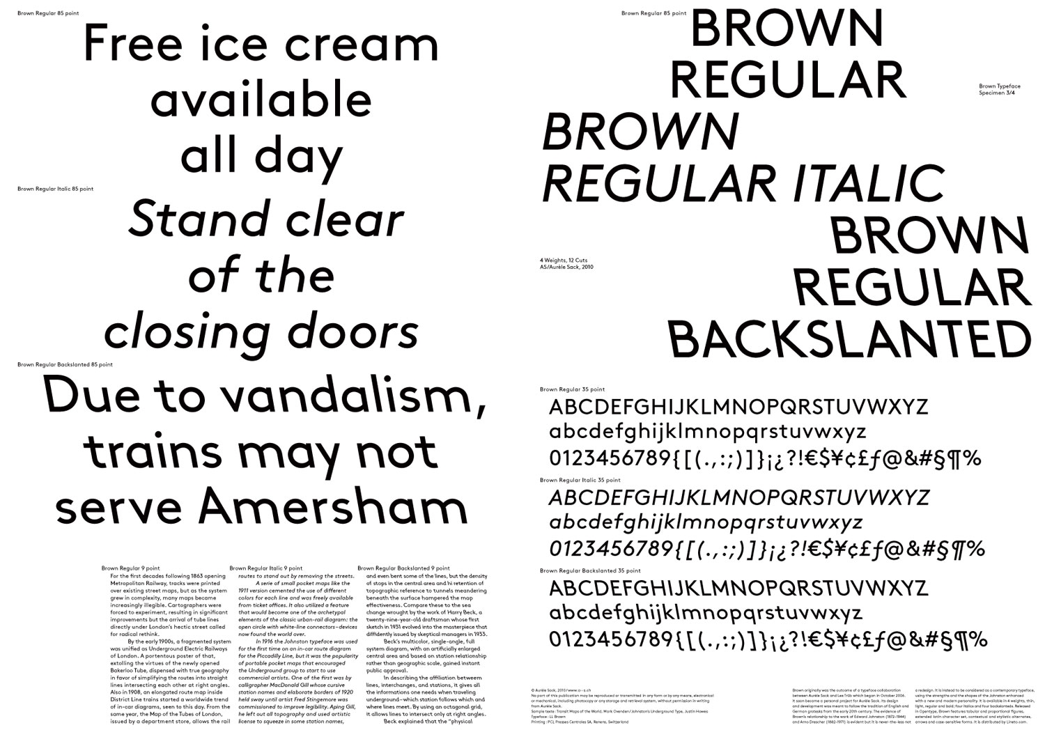 Schrift 'LL Brown Typeface'