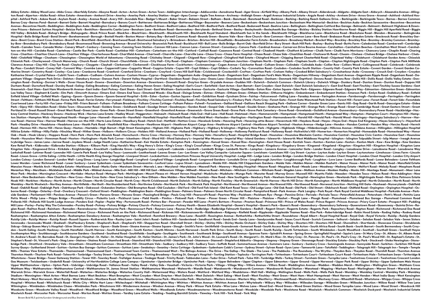 Schrift 'LL Brown Typeface'