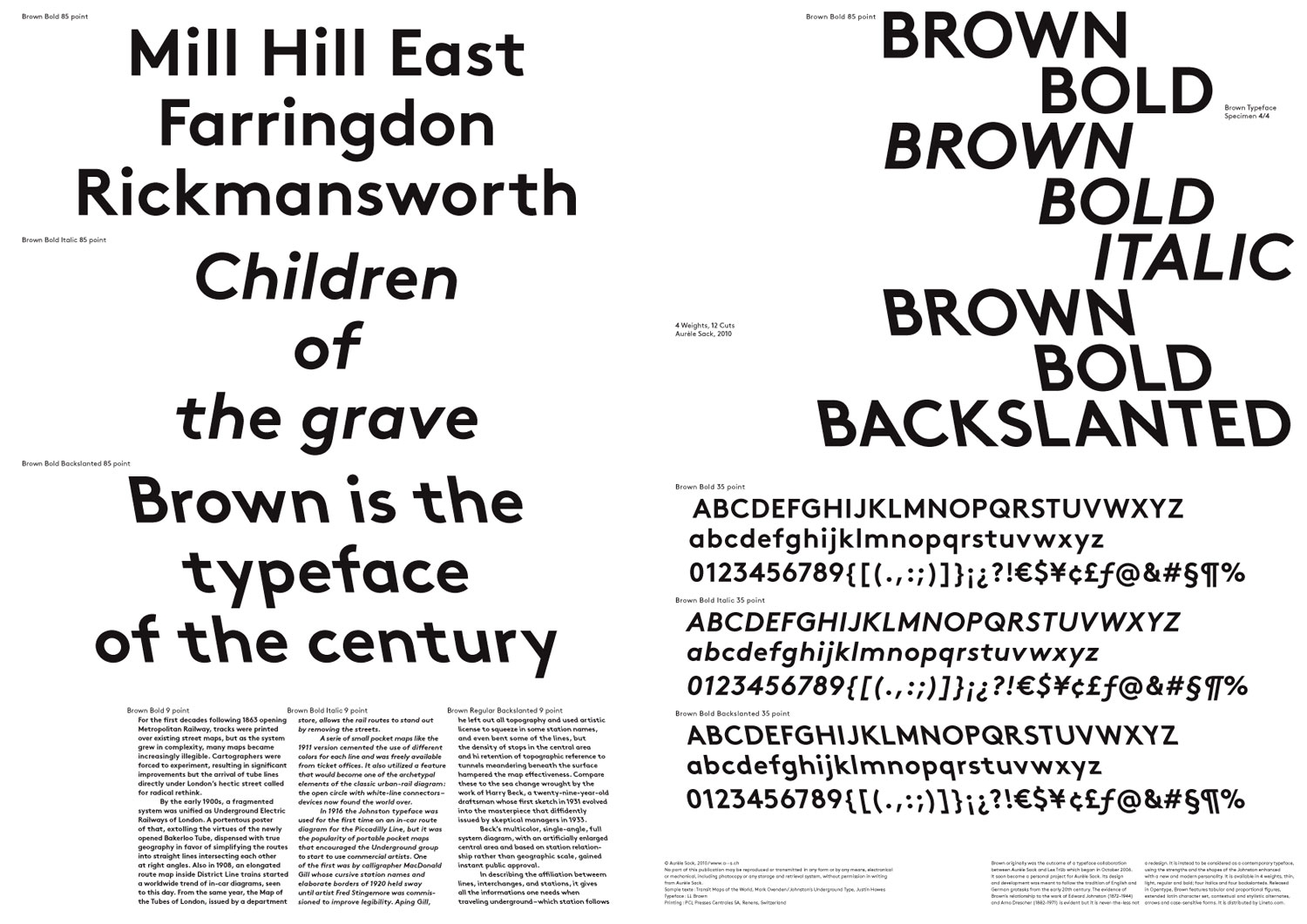 Schrift 'LL Brown Typeface'