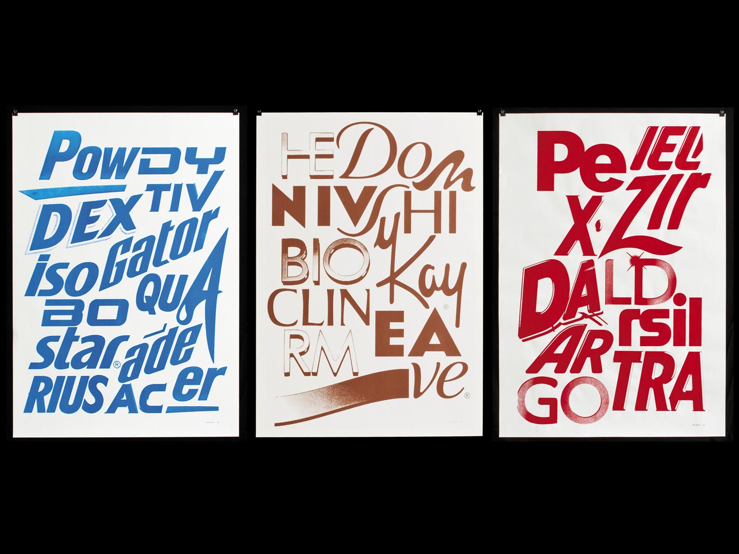 Eine Serie von typografischen Postern und Flyern für unterschiedliche kulturelle Institutionen und Anlässe