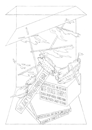 'Le Looping Paper Bar', Illustrationen