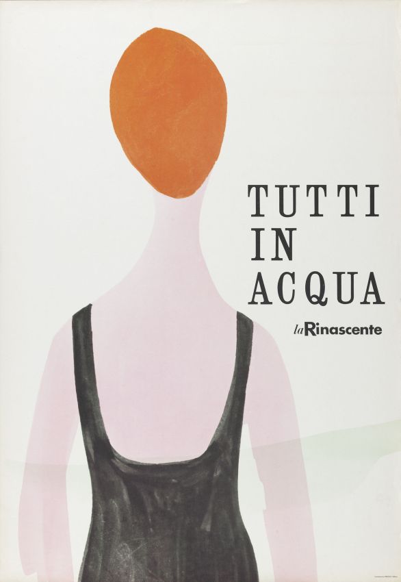 Lora Lamm, Tutti in acqua, 1956, Museum für Gestaltung Zürich, Plakatsammlung / Grafiksammlung