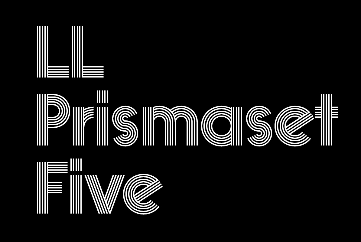 « LL Prismaset Carved », Schrift
