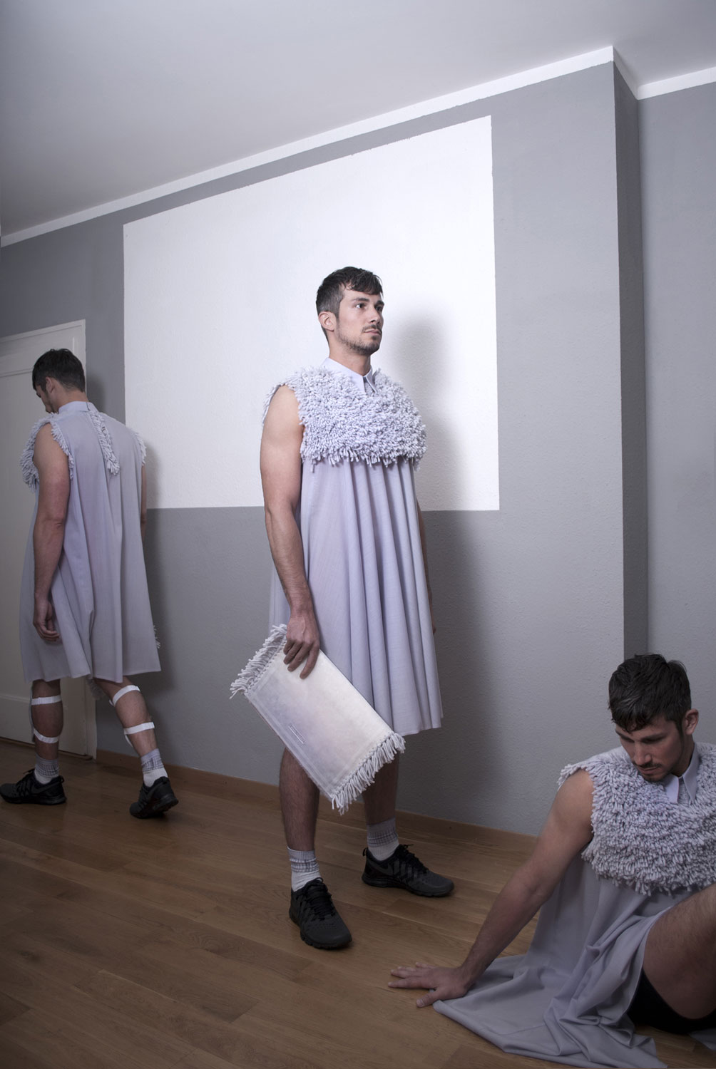 « Mon modèle masculin est une femme », Modekollektion Männer, Diplomarbeit