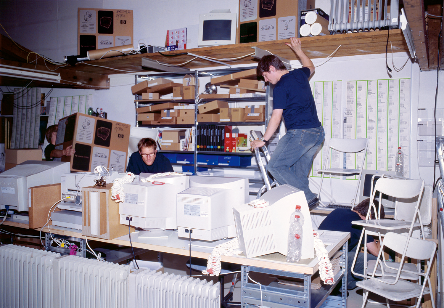 Erich Moser and Cybu Richli in their studio