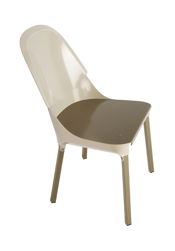 'Plastic Back Chair' (aluminium and polypropylene)