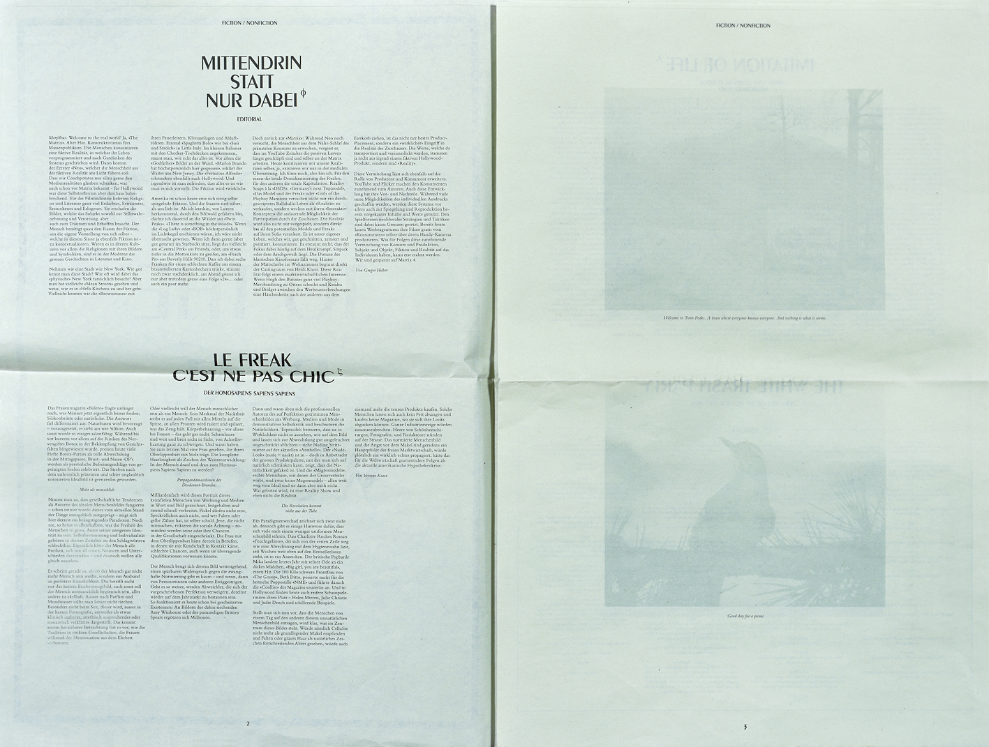 'WELCOME TO THE REAL WORLD. FICTION/NON-FICTION AUSGABE', 05/2008