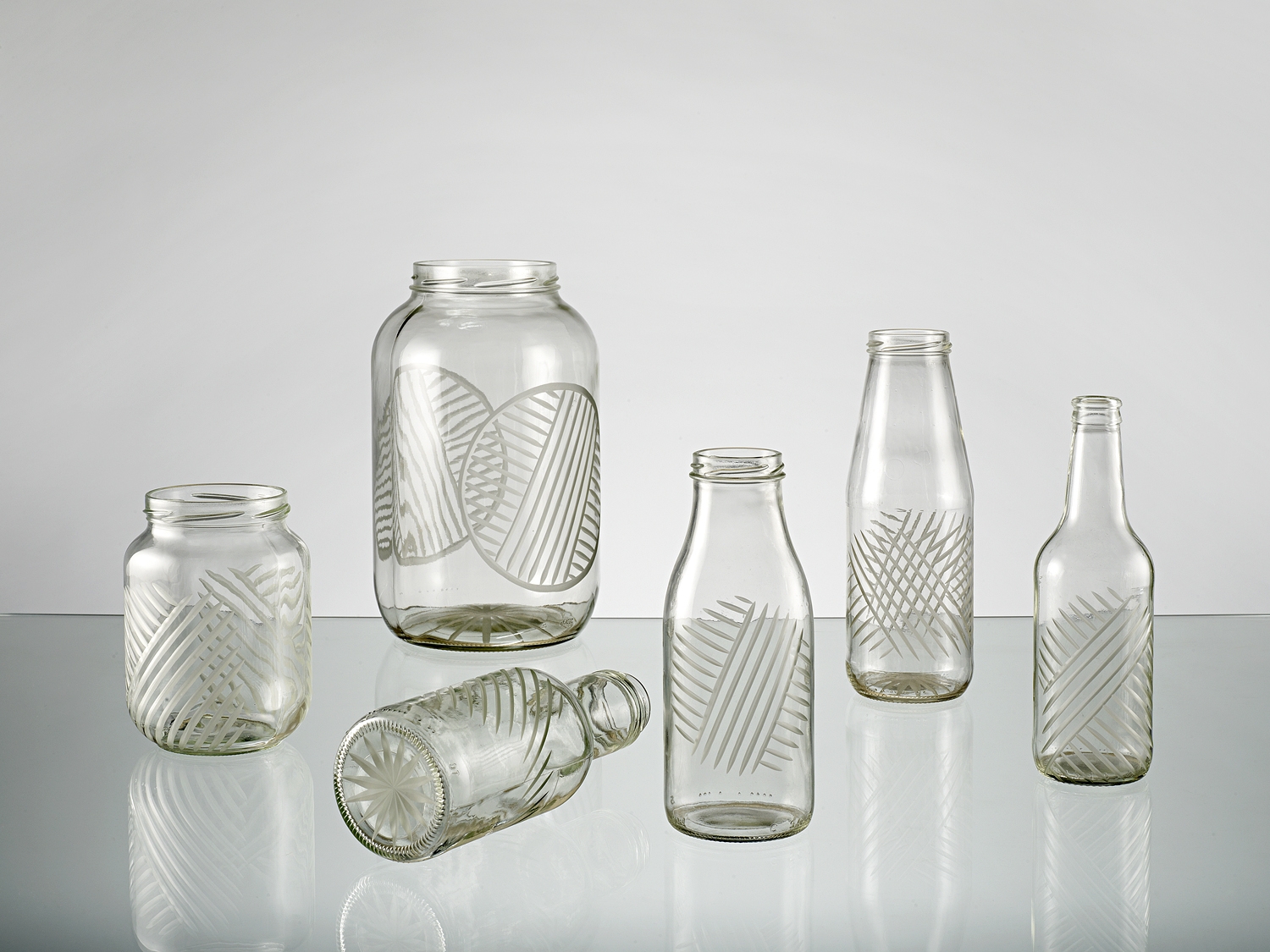 'Cut & Paste' and 'Upgrade', glass collections
