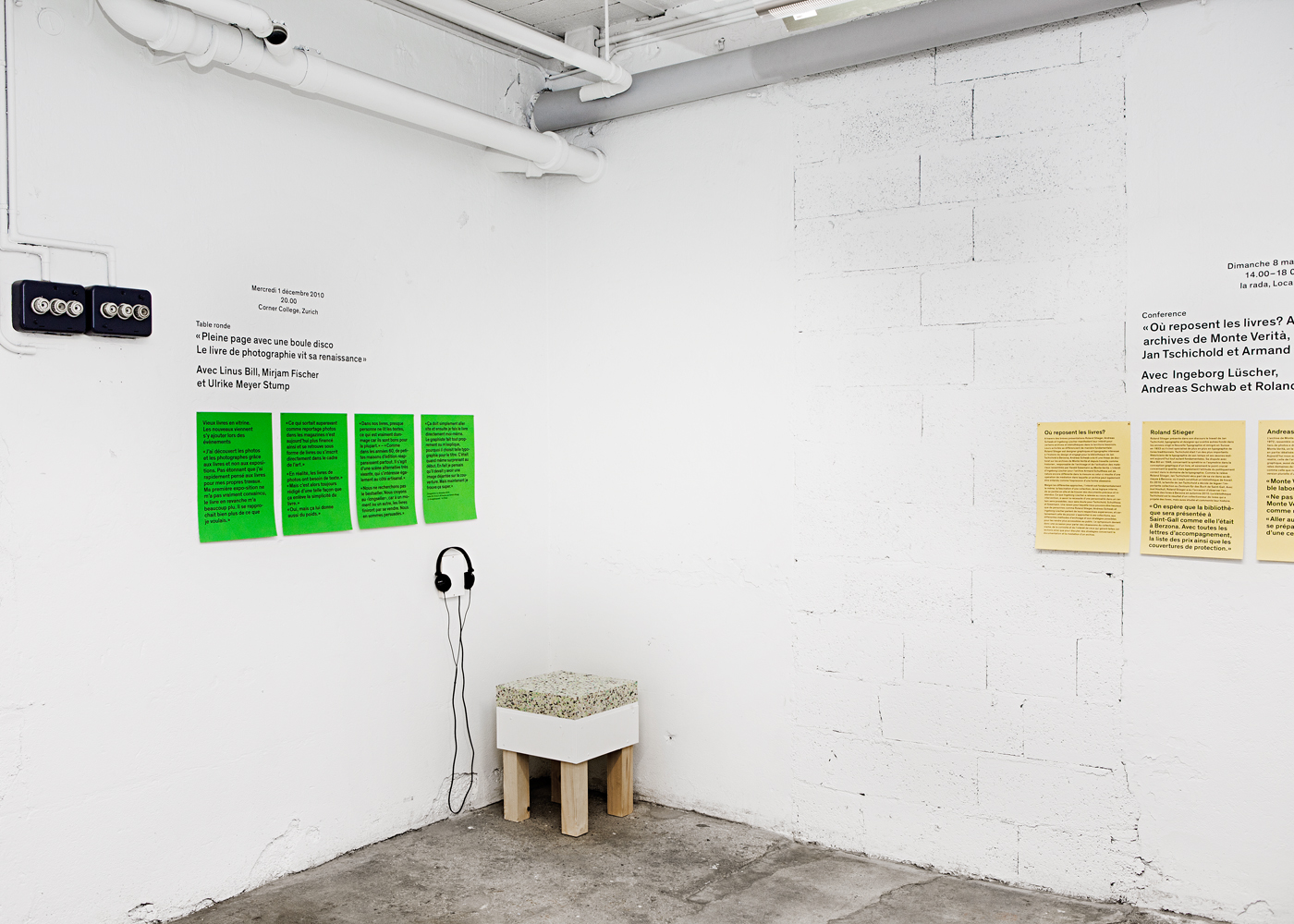 '1946, 1947, 1948 – The missing years of most beautiful Swiss book', Geneva, June 2011 - in collaboration with Jenny Eneqvist, Corina Neuenschwander and Fredrik Paulsen