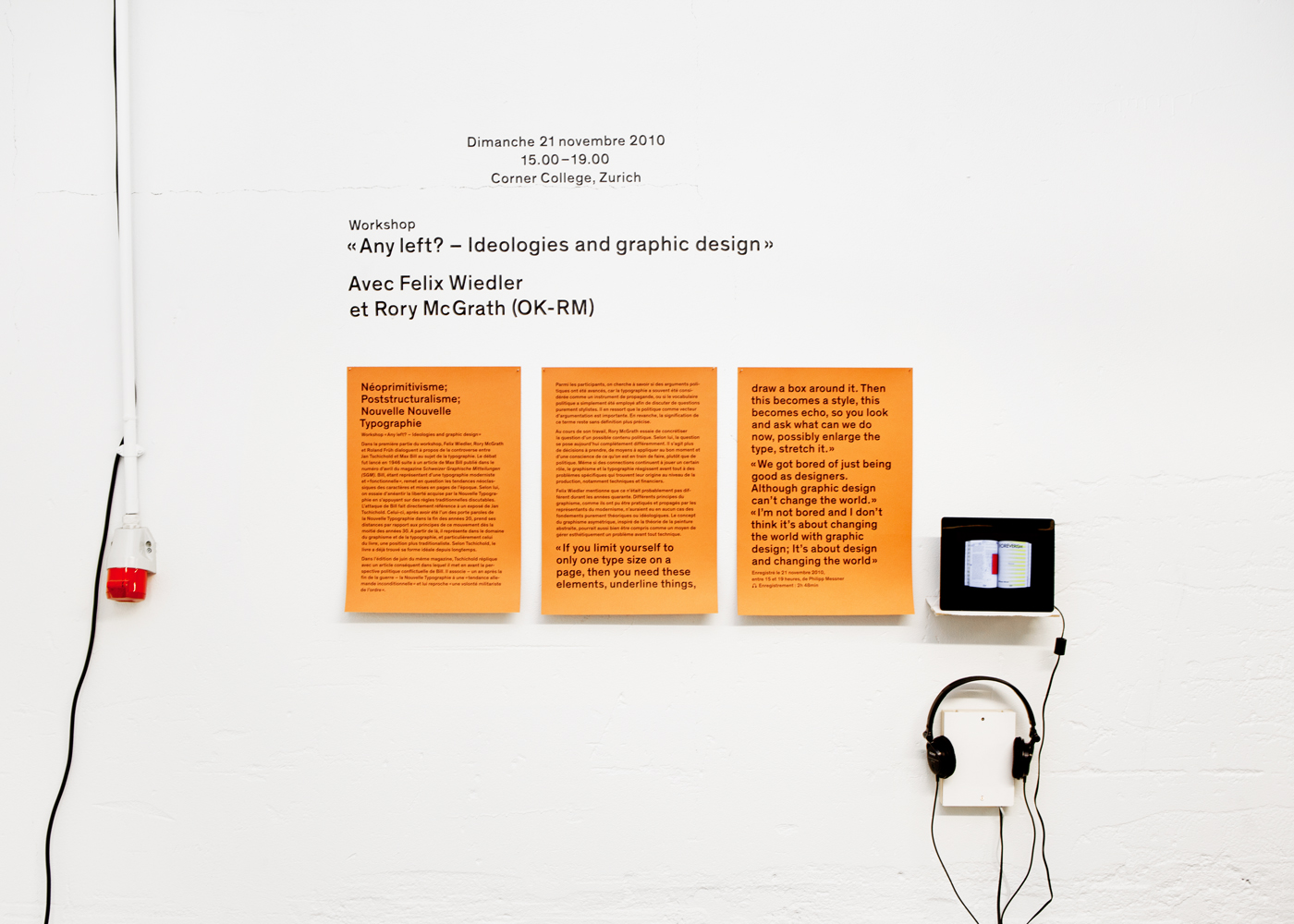 '1946, 1947, 1948 – The missing years of most beautiful Swiss book', Geneva, June 2011 - in collaboration with Jenny Eneqvist, Corina Neuenschwander and Fredrik Paulsen