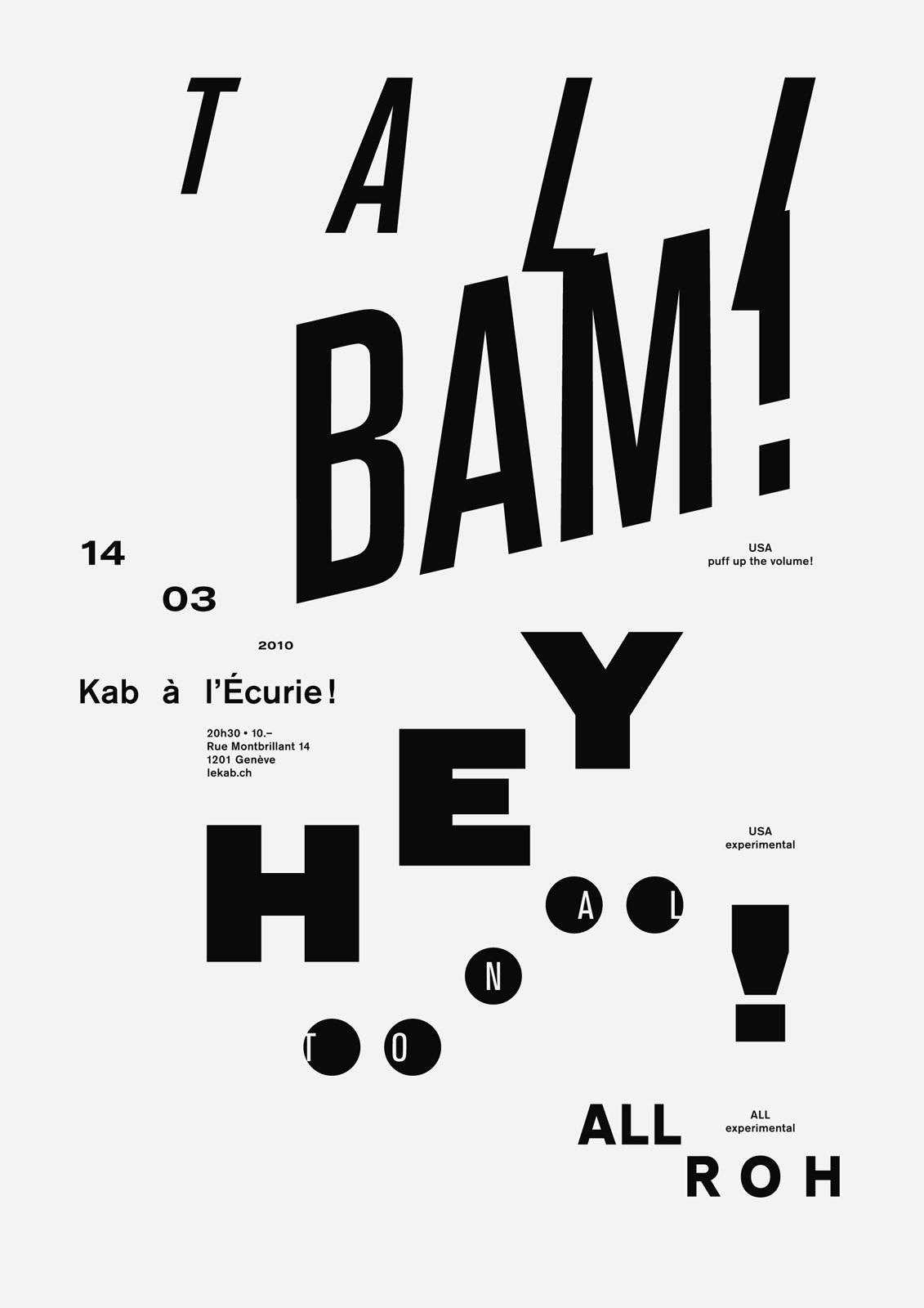 Poster series for 'Le KAB de l'Usine' (2010/2011)