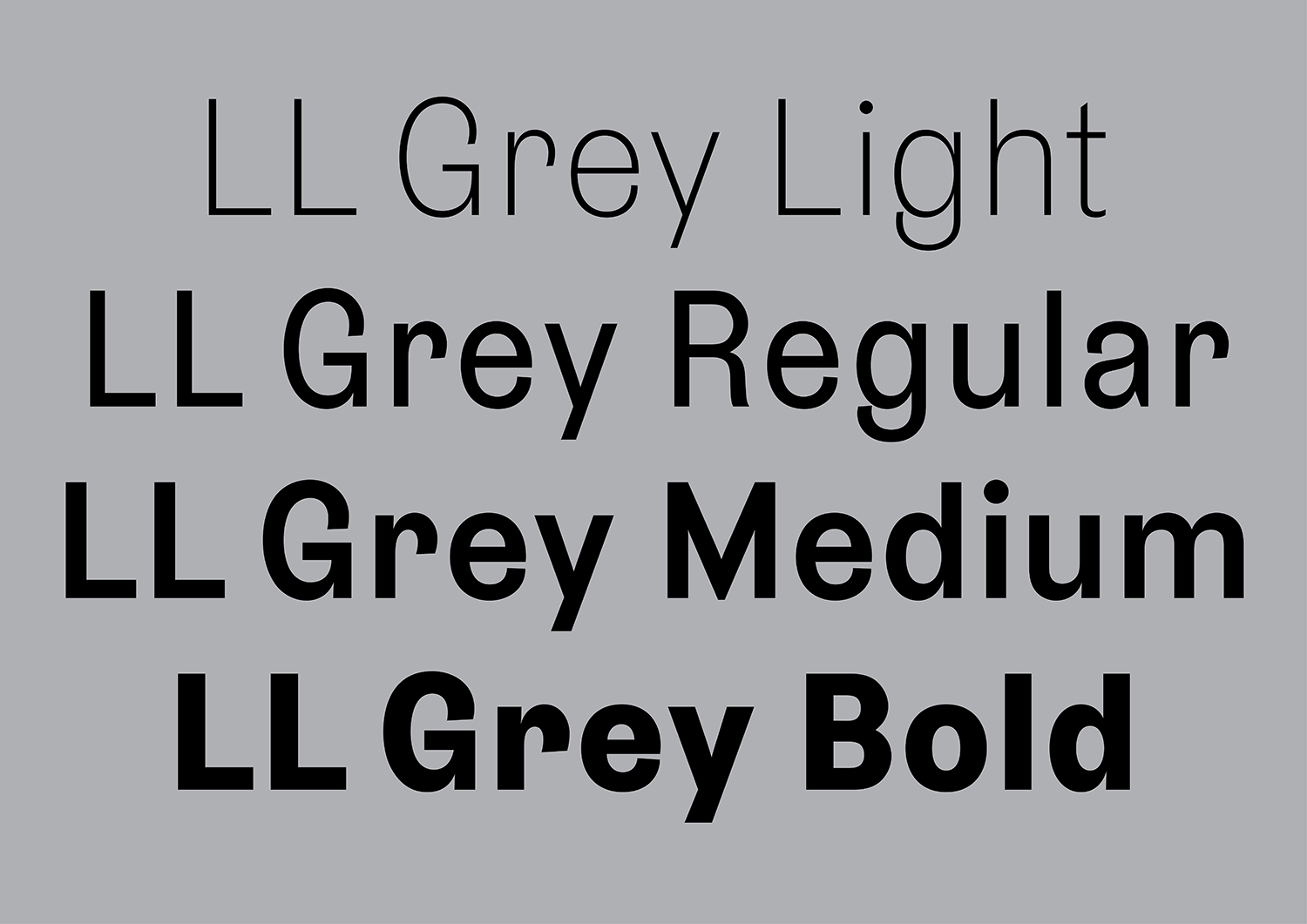 'LL Grey', font