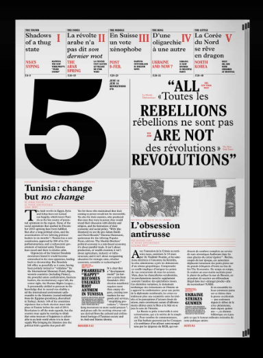 « Cinq, Five », zweisprachige Zeitung Deutsch-Französisch, Diplomarbeit