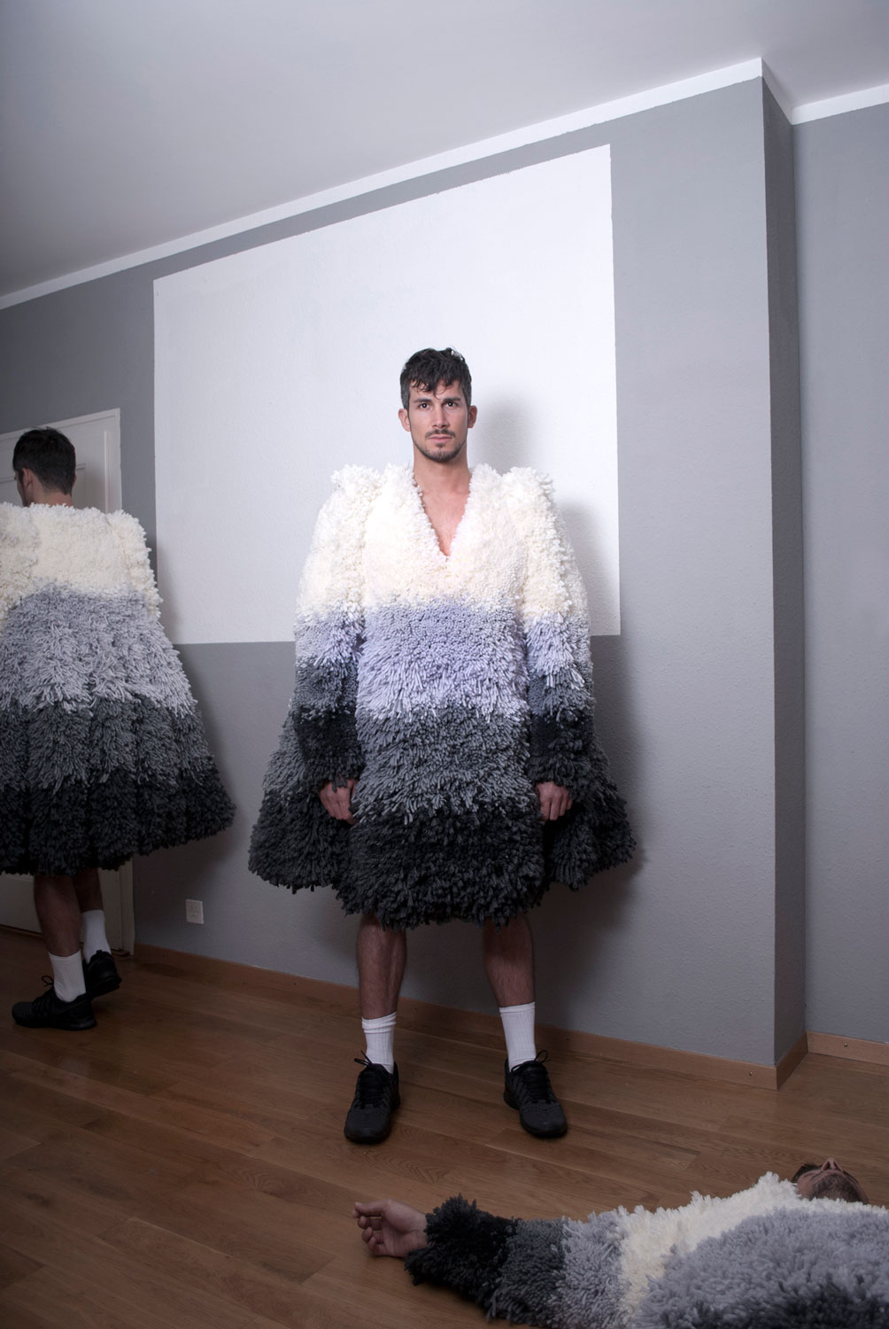 « Mon modèle masculin est une femme », Modekollektion Männer, Diplomarbeit