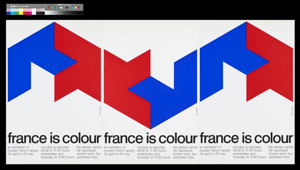 Jean Widmer, France is Colour, poster triptych, 1974 © Zürcher Hochschule der Künste / Museum für Gestaltung Zürich / Grafik- und Plakatsammlung