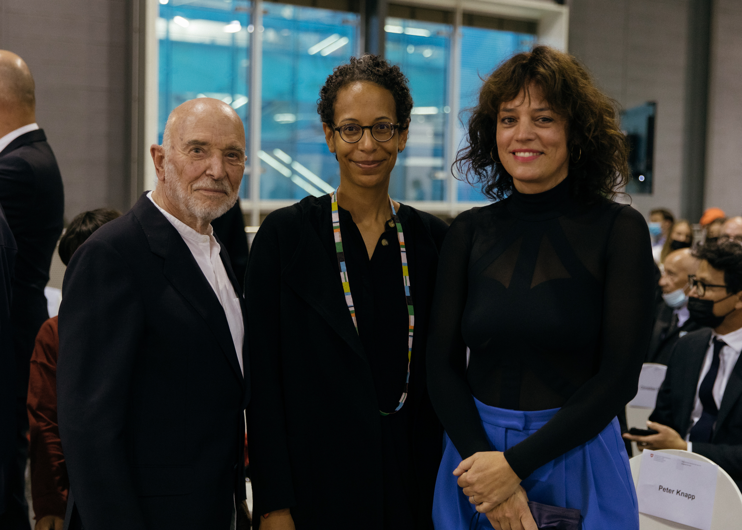 Swiss Design Awards cocktail. Peter Knapp, Sarah Owens, Julia Born