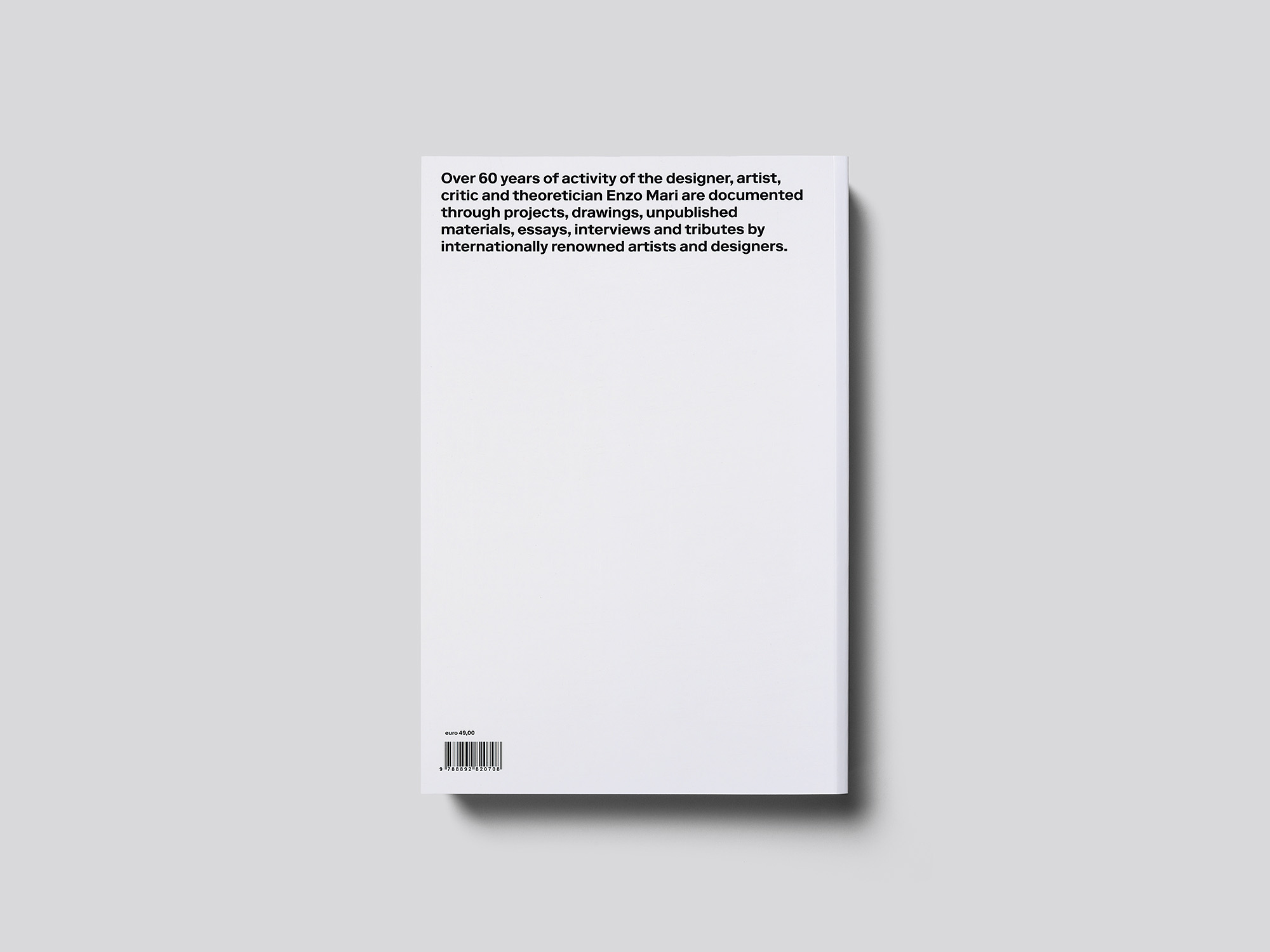 Enzo Mari curated by Hans Ulrich Obrist. With Francesca Giacomelli