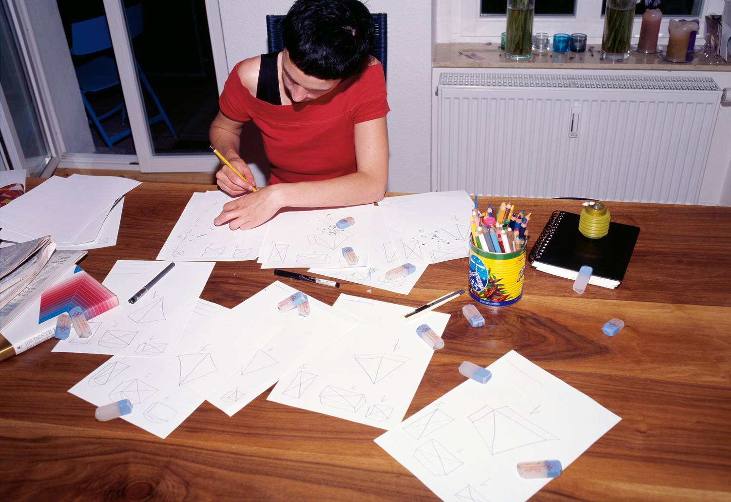 Annik Troxler dans son atelier