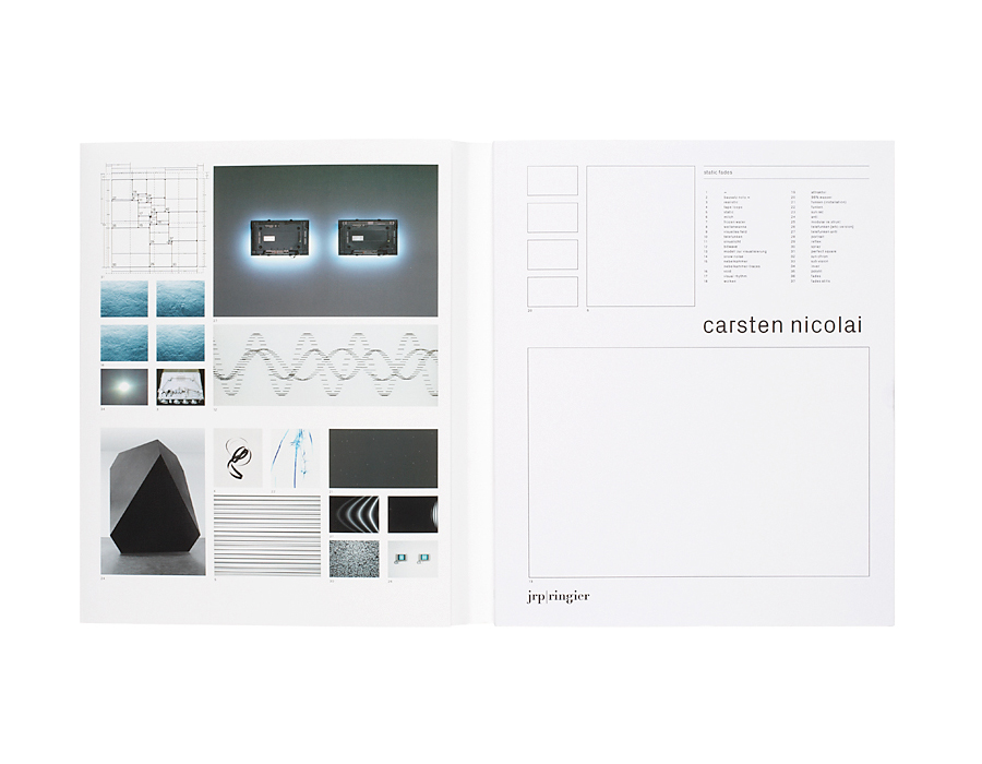 police de caractère 'Px-Grotesk' pour le livre 'Carsten Nicolai'