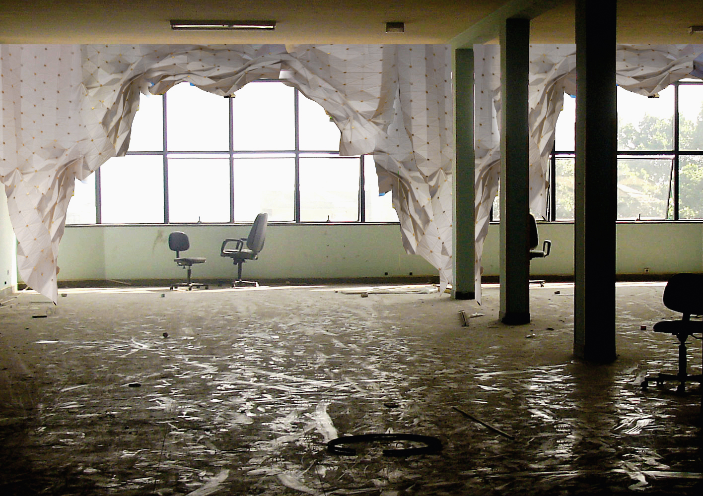 photomontage avec 'Magnetic Curtain'