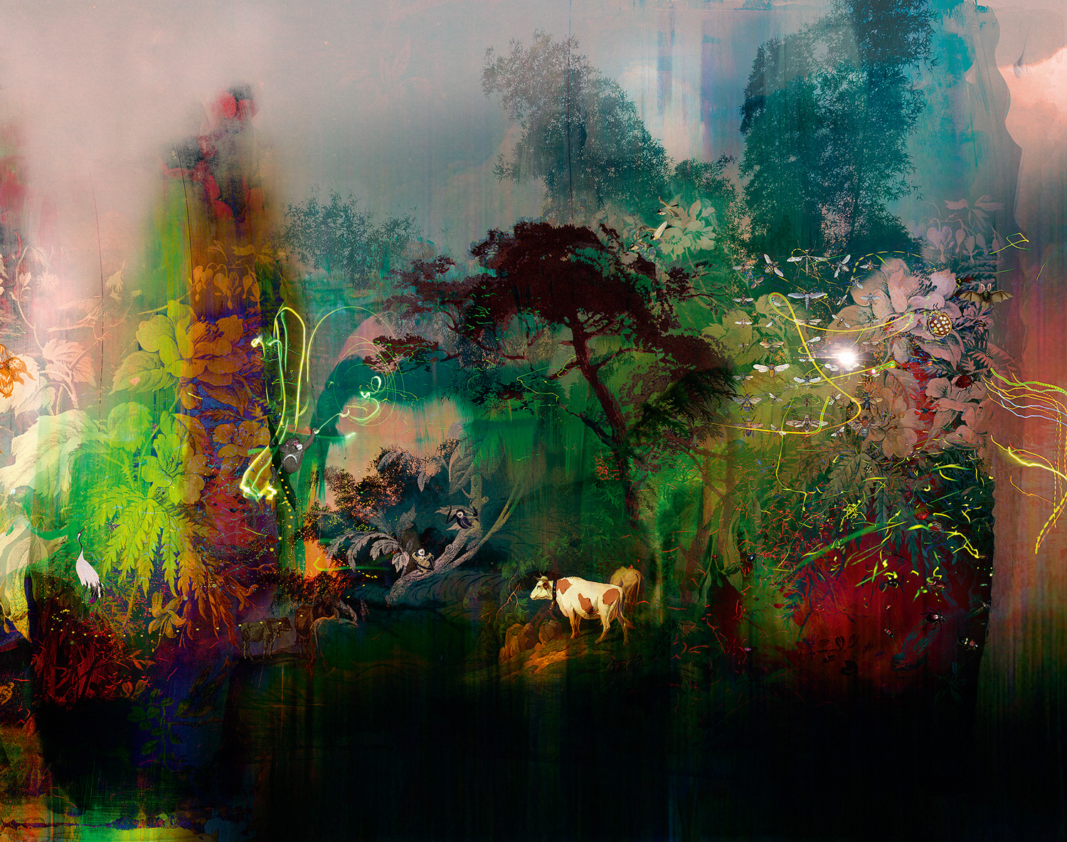 Claudia Caviezel, 150 years Japan-Switzerland, Impression sur textile, 3 × 5 m, 2015 © Claudia Caviezel, St. Gallen ( courtesy Claudia Caviezel )