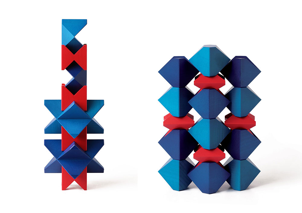 Tawa, Bauklötze für die Naef Spiele AG, 2017; Flex, Klinker für die Keller Systeme AG, 2016